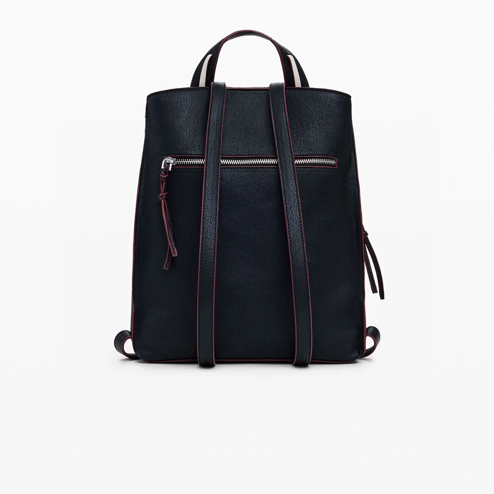 Desigual Zaino Grande Effetto Pelle con Impunture Colore Nero