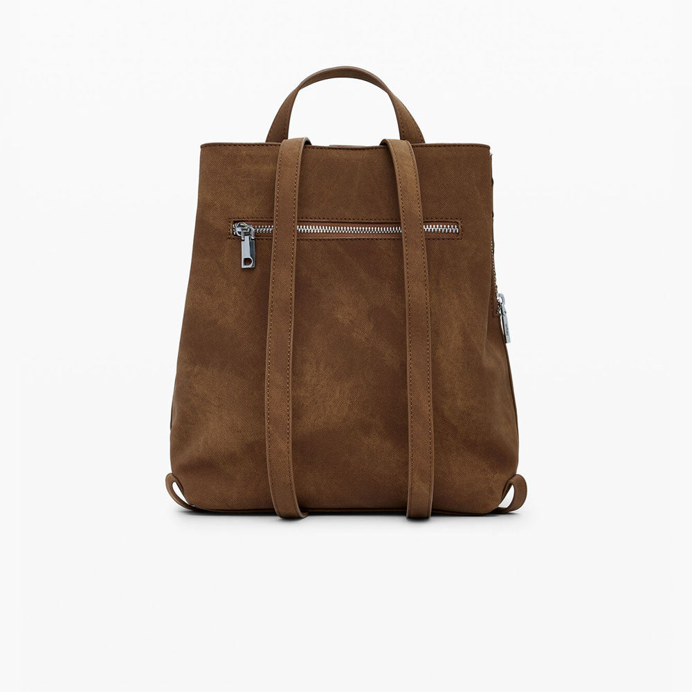 Desigual Zaino Traforato con Borchie Piccolo Colore Marrone 3