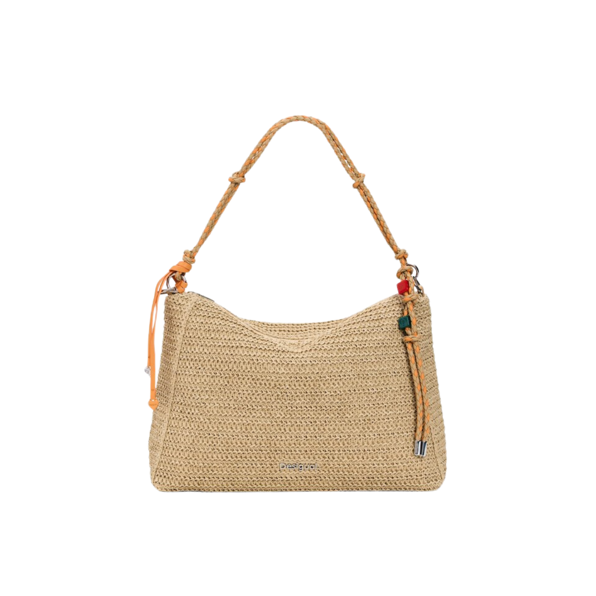 Desigual Borsa Raffia Leira Colore Beige