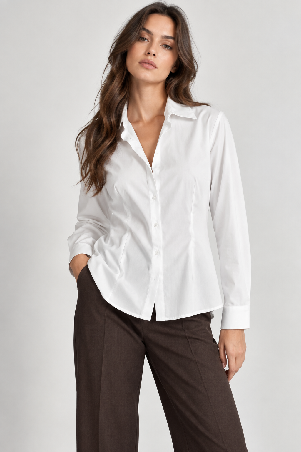 Eco Camicia Bianca Slim Fit Colore Bianco