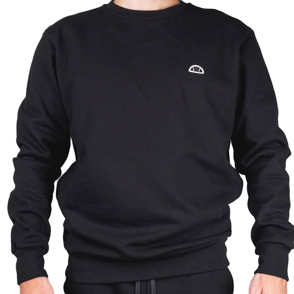Ellesse Felpa Girocollo con Logo da Uomo Colore Nero