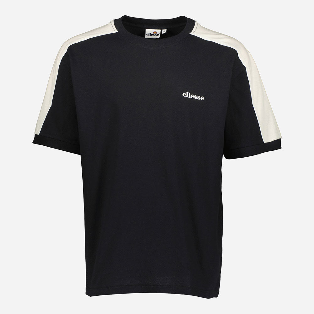 Ellesse T-Shirt Bicolore con Logo da Uomo Colore Nero