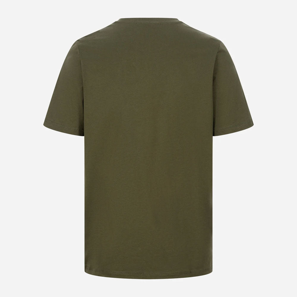 Ellesse T-Shirt Classic Patch Girocollo da Uomo Colore Verde 2