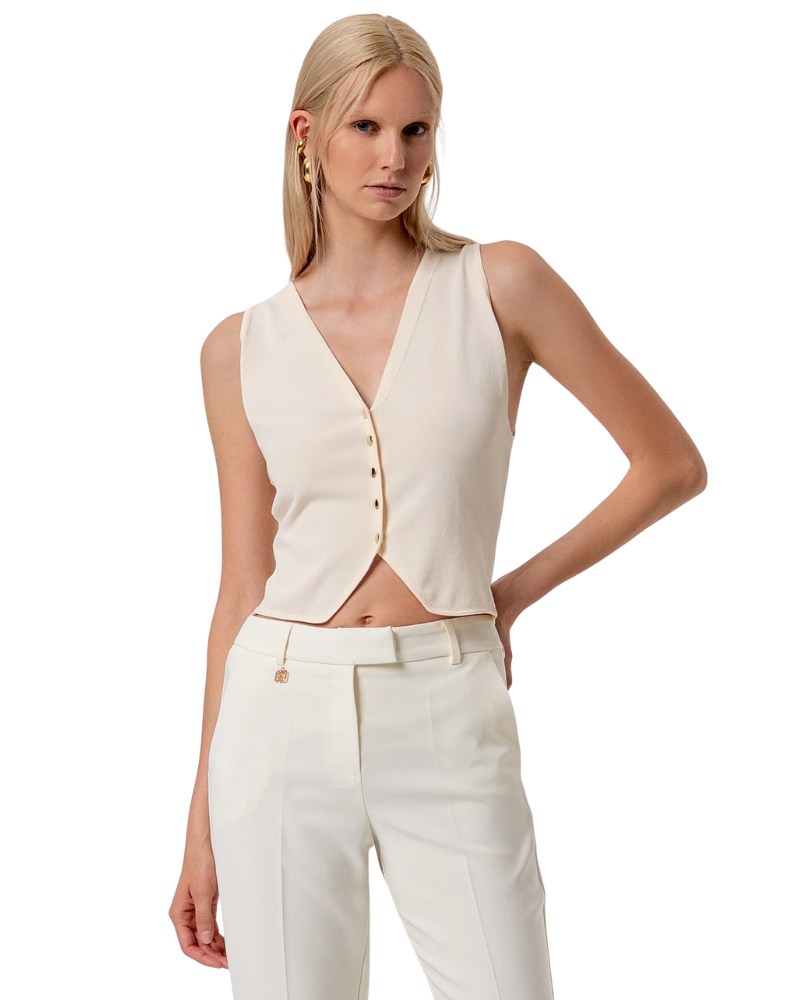 Fracomina Gilet Slim con Scollo a V