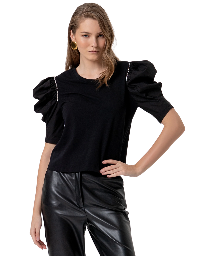 Fracomina T-shirt Regular in Jersey Colore Nero