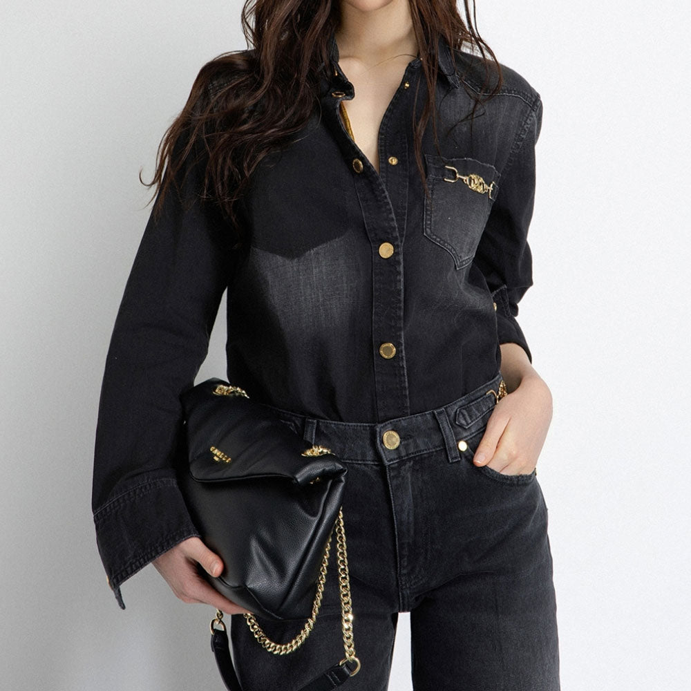 Gaelle Borsa Strap Bottalato Colore Nero