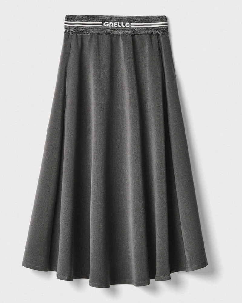Gaelle Gonna Midi con Logo Colore Grigio