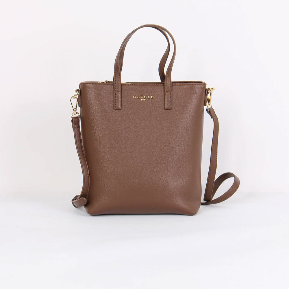 Gaelle Mini Shopping con Zip Colore Cammello