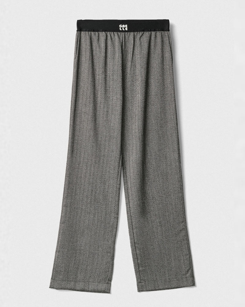 Gaelle Pantalone Dritto con Pieghe e Elastico da Donna Colore Nero