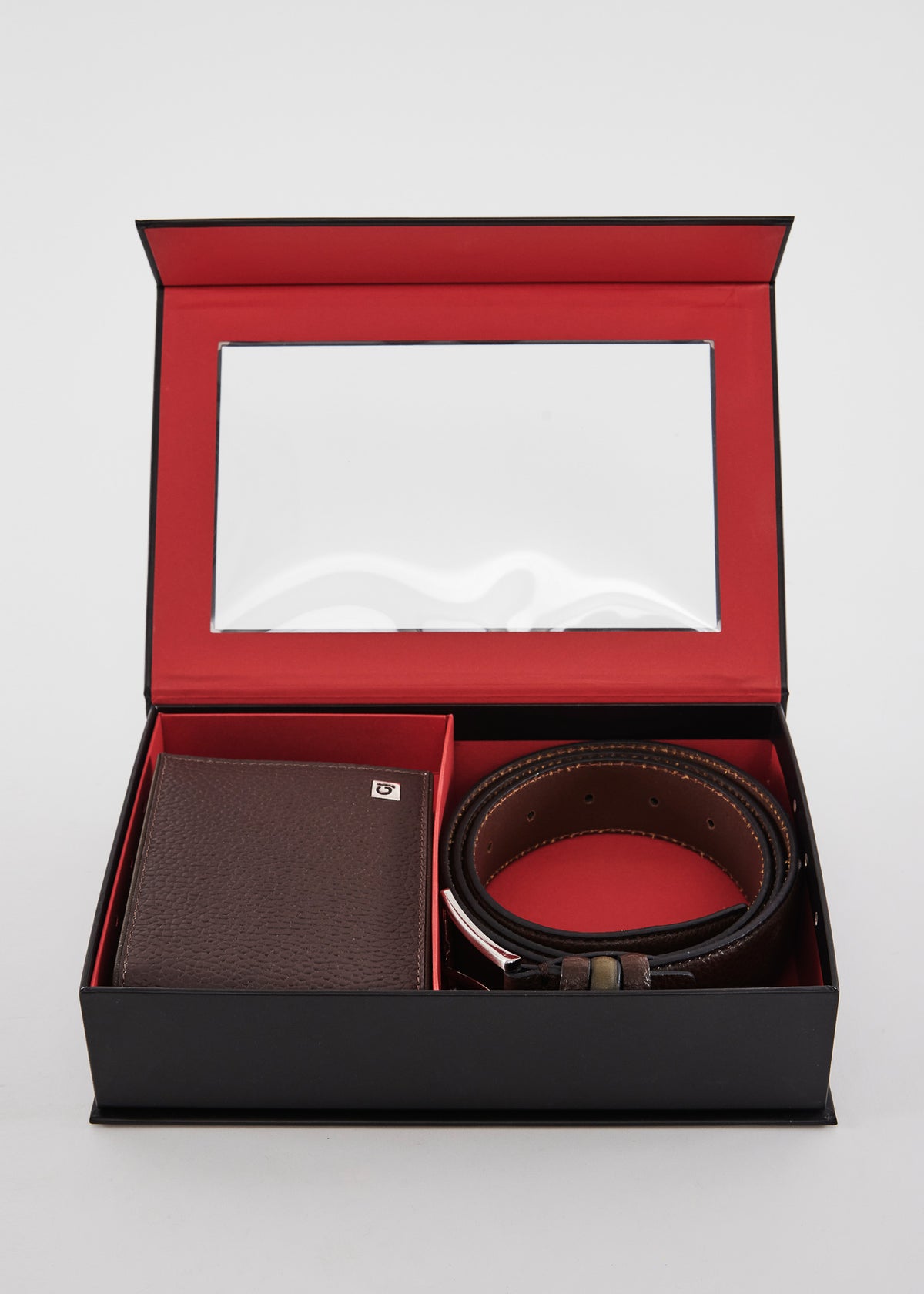 Gaudì Set Regalo Uomo Cintura e Portafoglio Colore Marrone