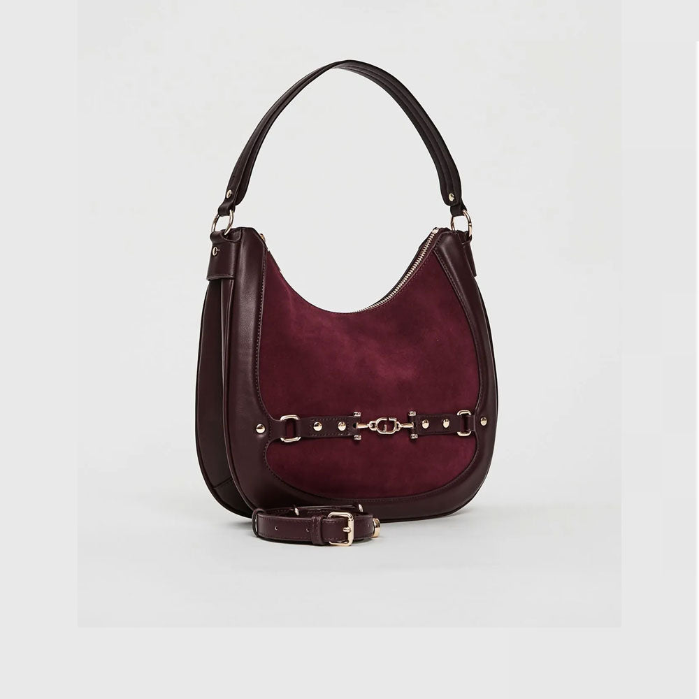 Gaudì Borsa Hobo in Suede Colore Bordeaux