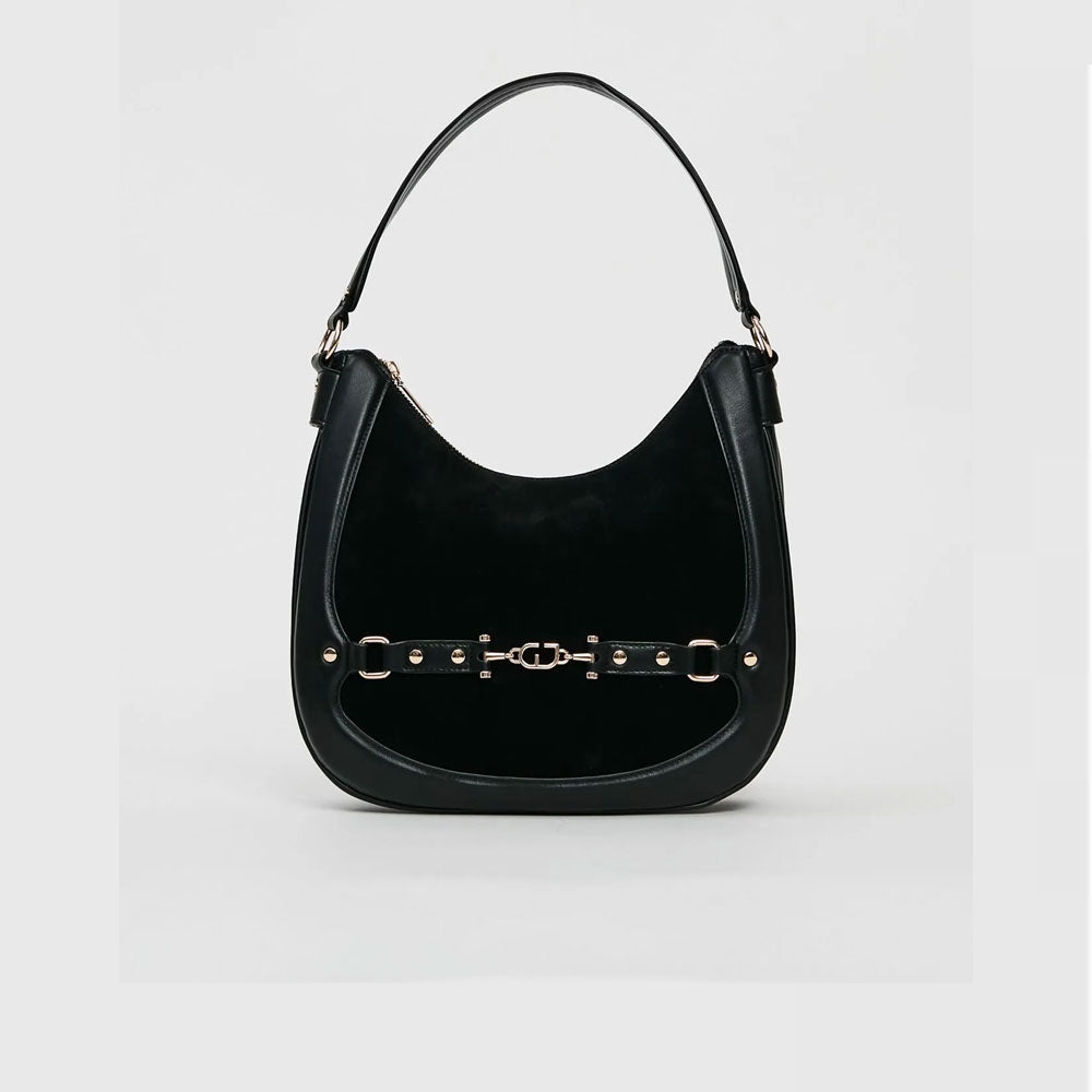 Gaudì Borsa Hobo in Suede Colore Nero