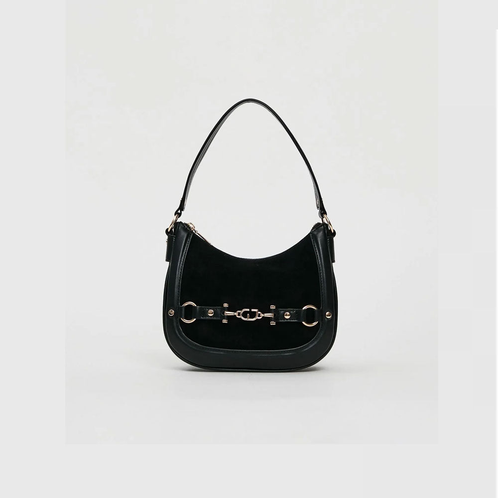 Gaudì Borsa Mini Hobo in Suede Colore Nero
