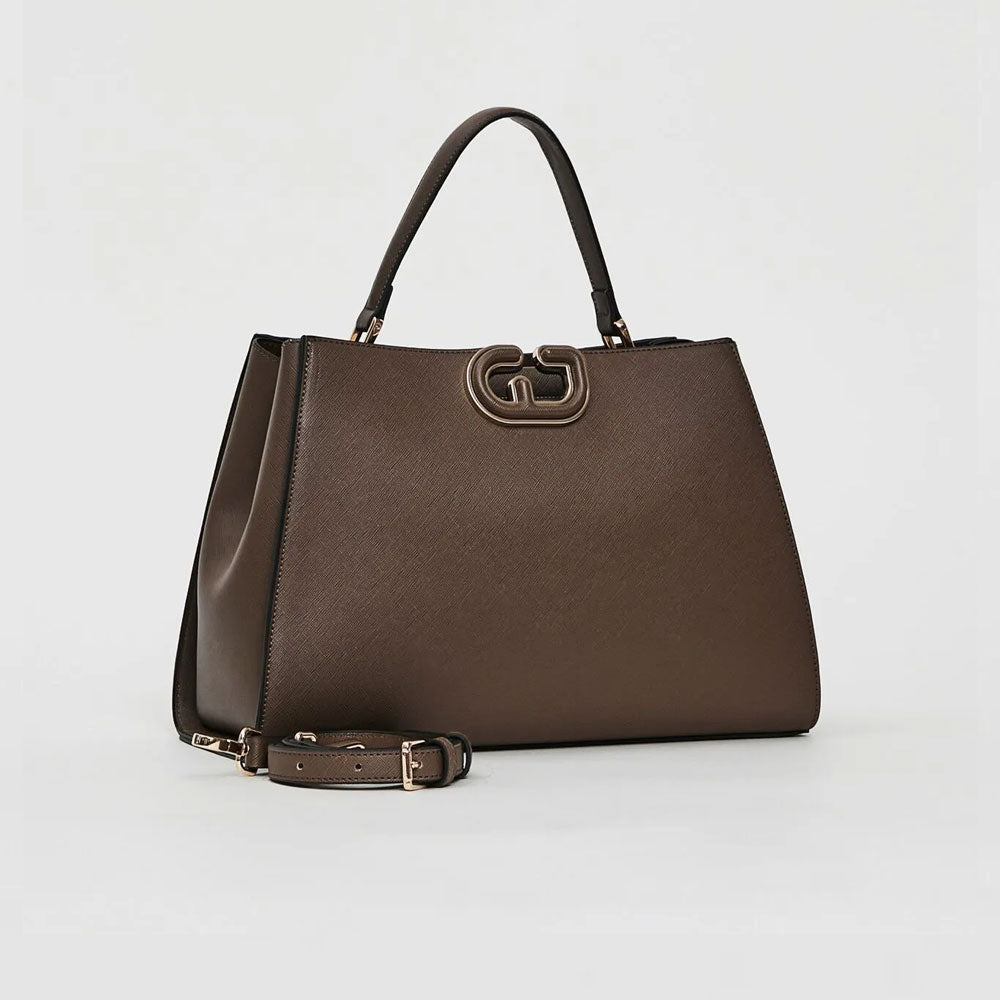Gaudì Borsa Top Handle Large in Similpelle Colore Tortora