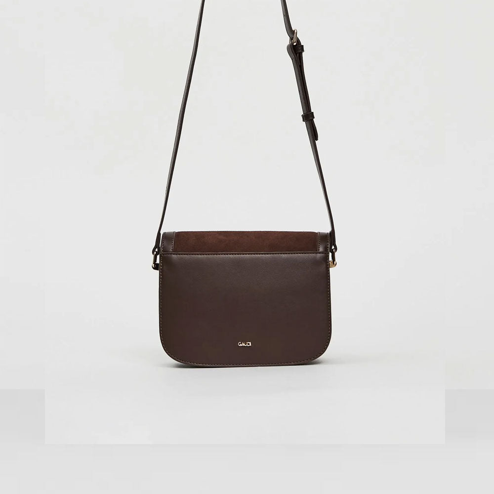 Gaudì Borsa con Tracolla Small in Suede Colore Coffee