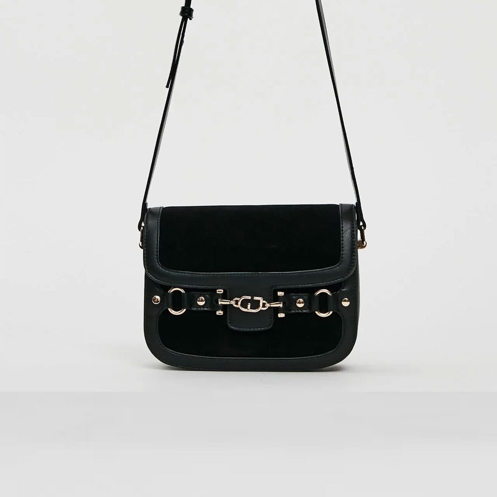 Gaudì Borsa con Tracolla Small in Suede Colore Nero