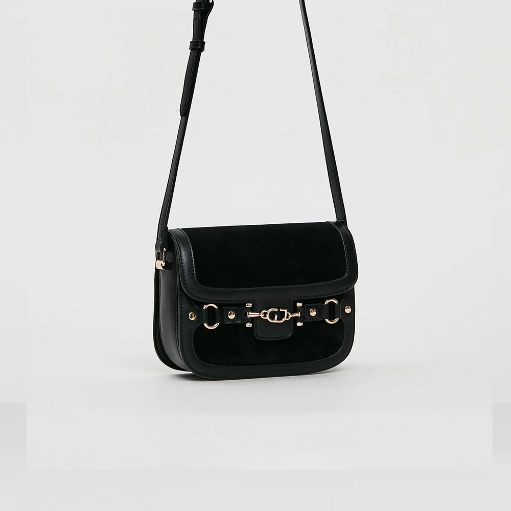 Gaudì Borsa con Tracolla Small in Suede Colore Nero