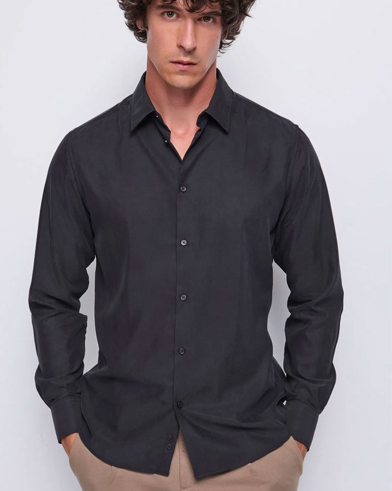 Gaudì Camicia in Modal da Uomo Colore Nero