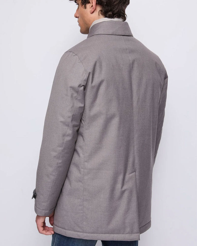 Gaudì Cappotto in Tessuto Tecnico da Uomo Colore Grigio
