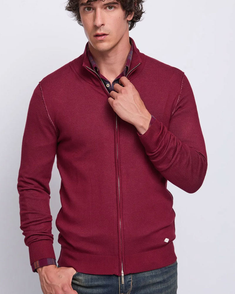 Gaudì Cardigan con Zip da Uomo Colore Rosso