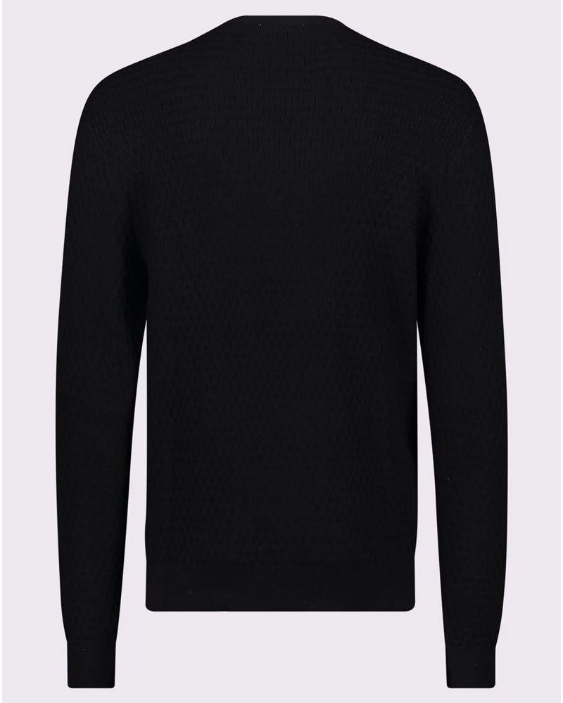 Gaudì Maglia Girocollo Jacquard da Uomo Colore Nero