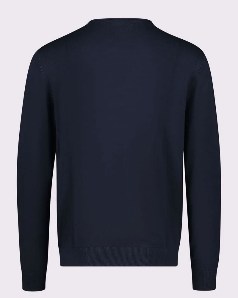 Gaudì Maglia Girocollo con Dettaglio Bianco da Uomo Colore Blu