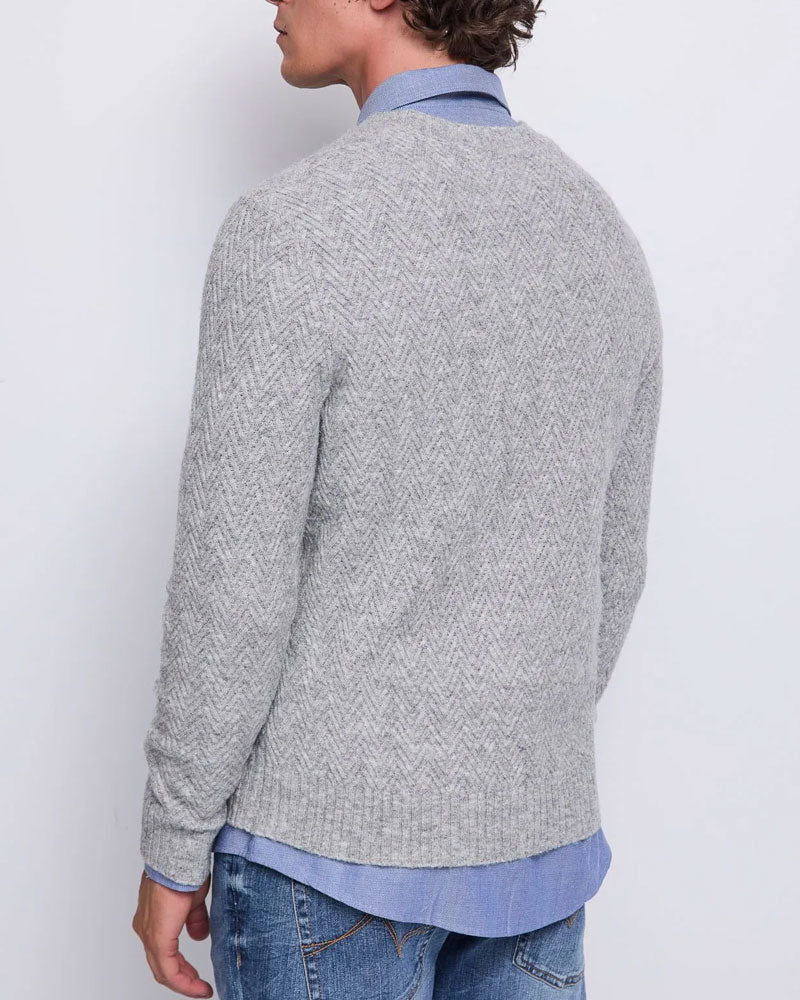 Gaudì Maglia Girocollo in Lana da Uomo Colore Grigio