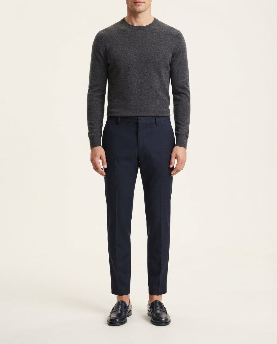 Grillo Sport Pantalone Uomo Sartoriale Slim Fit Colore Blu Navy