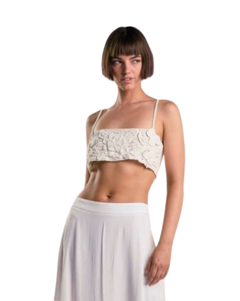 Glamours Bralette in Pizzo Colore Crema