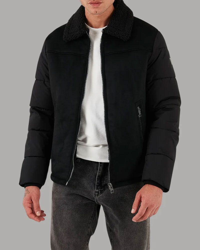 Guess Giacca Eco Montone da Uomo Colore Nero