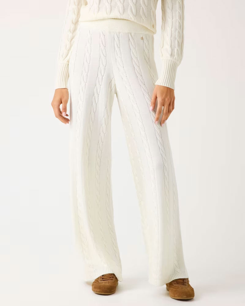 Guess Pantaloni in Misto Lana da Donna Colore Bianco