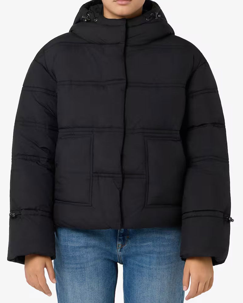 Guess Piumino Crop New Daisy da Donna Colore Nero