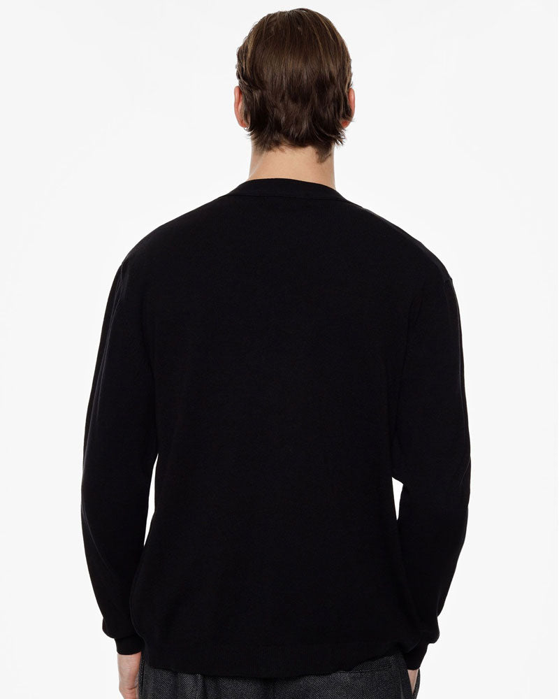 Imperial Cardigan con Bottoni e Scollo a V da Uomo Colore Nero