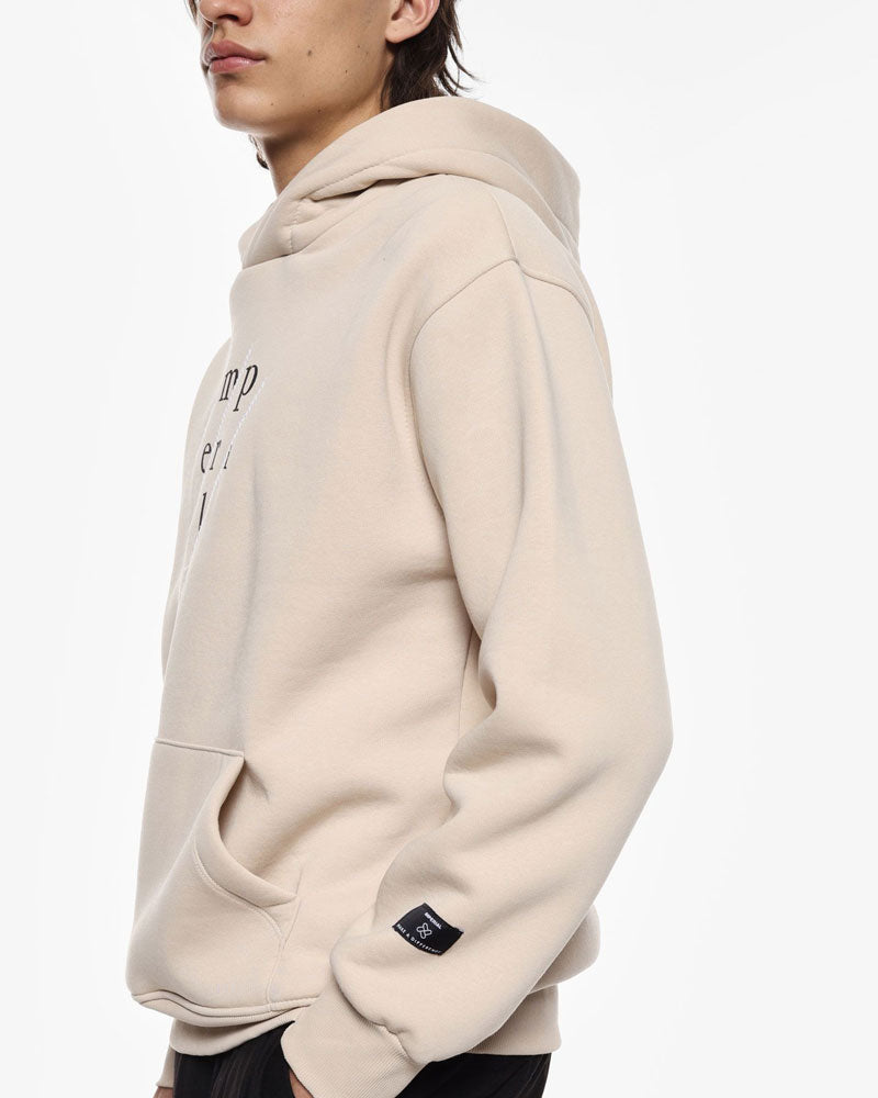 Imperial Felpa con Cappuccio e Stampa Grafica Colore Beige
