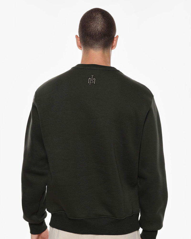 Imperial Felpa senza Cappuccio con Maniche Lunghe Colore Verde