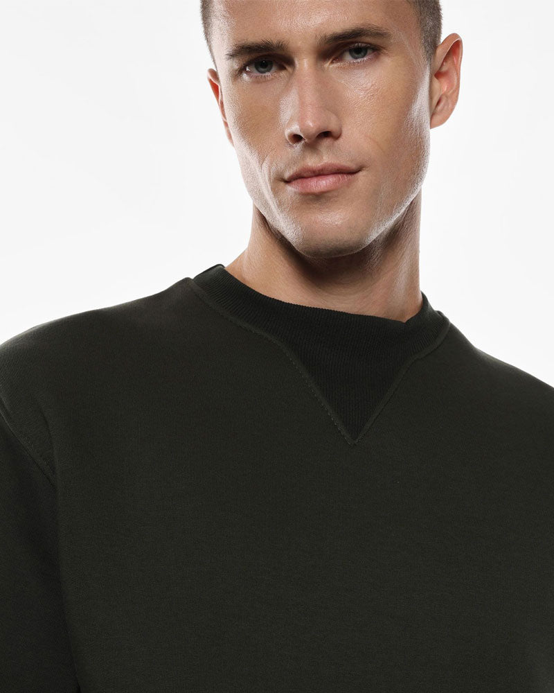 Imperial Felpa senza Cappuccio con Maniche Lunghe Colore Verde