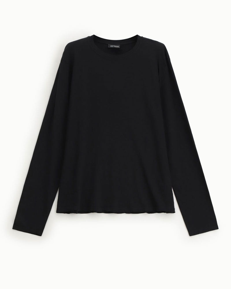 Imperial Maglia Maniche Lunghe Tinta Unita da Uomo Colore Nero