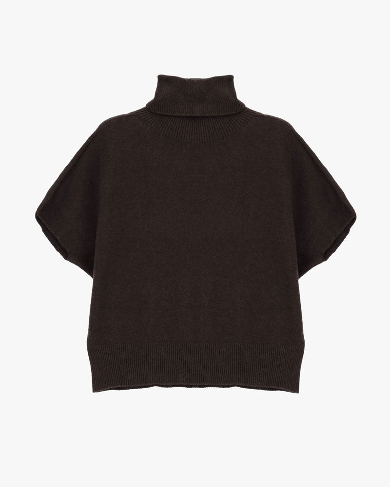 Imperial Maglione Dolcevita a Maniche Corte Colore Moro