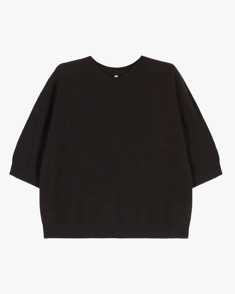 Imperial Maglione Girocollo Ampio Manica Tre Quarti da Donna Colore Moro