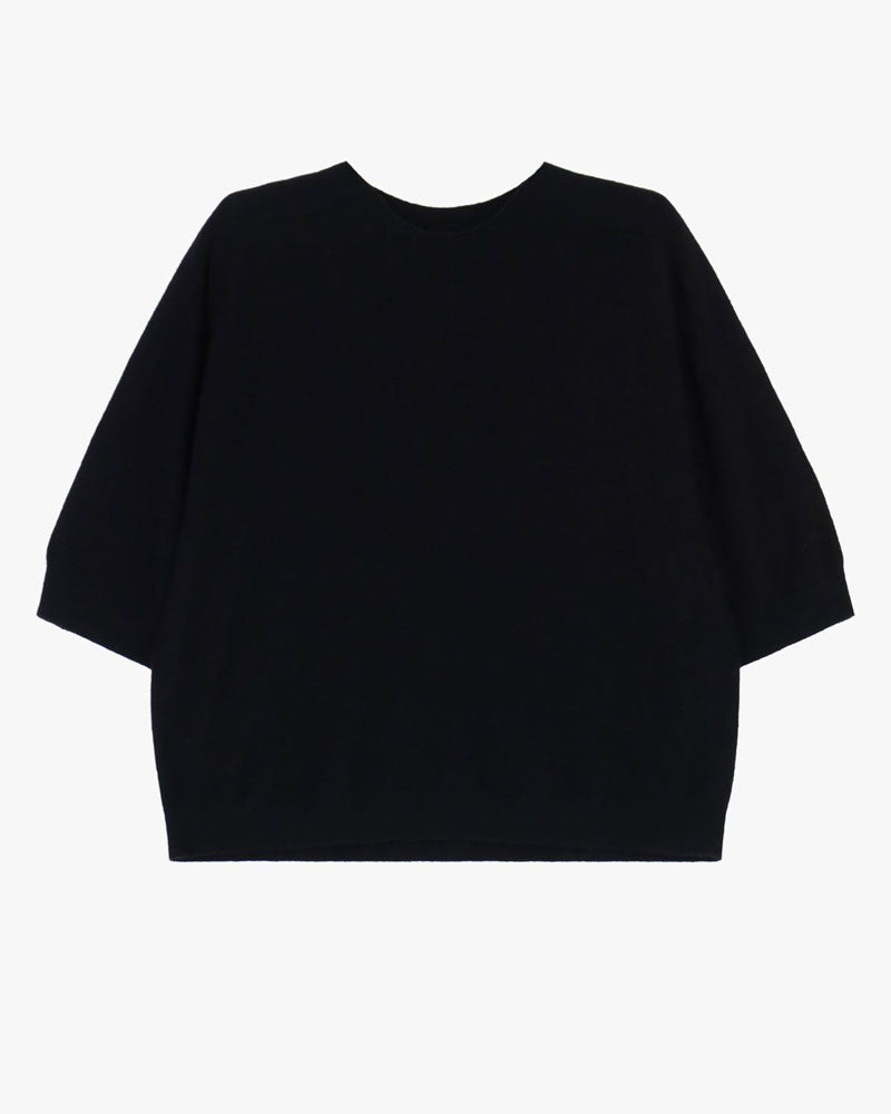 Imperial Maglione Girocollo Ampio Manica Tre Quarti da Donna Colore Nero