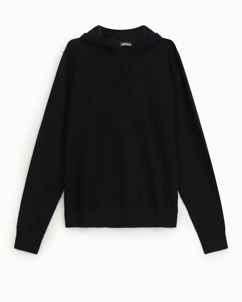 Imperial Maglione Pullover con Cappuccio e Coulisse da Uomo Colore Nero