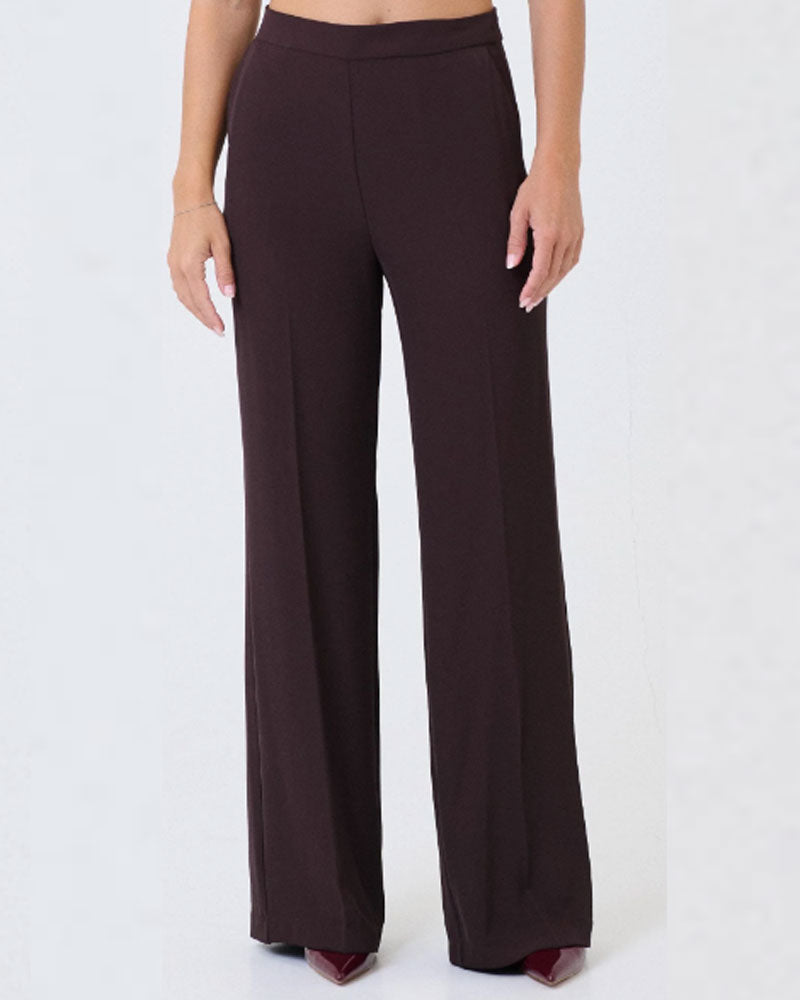 Imperial Pantaloni Vita Alta Ampi da Donna Colore Moro