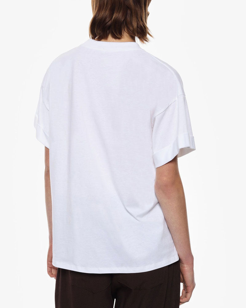 Imperial T-Shirt Girocollo Stampa Labbra Oversize