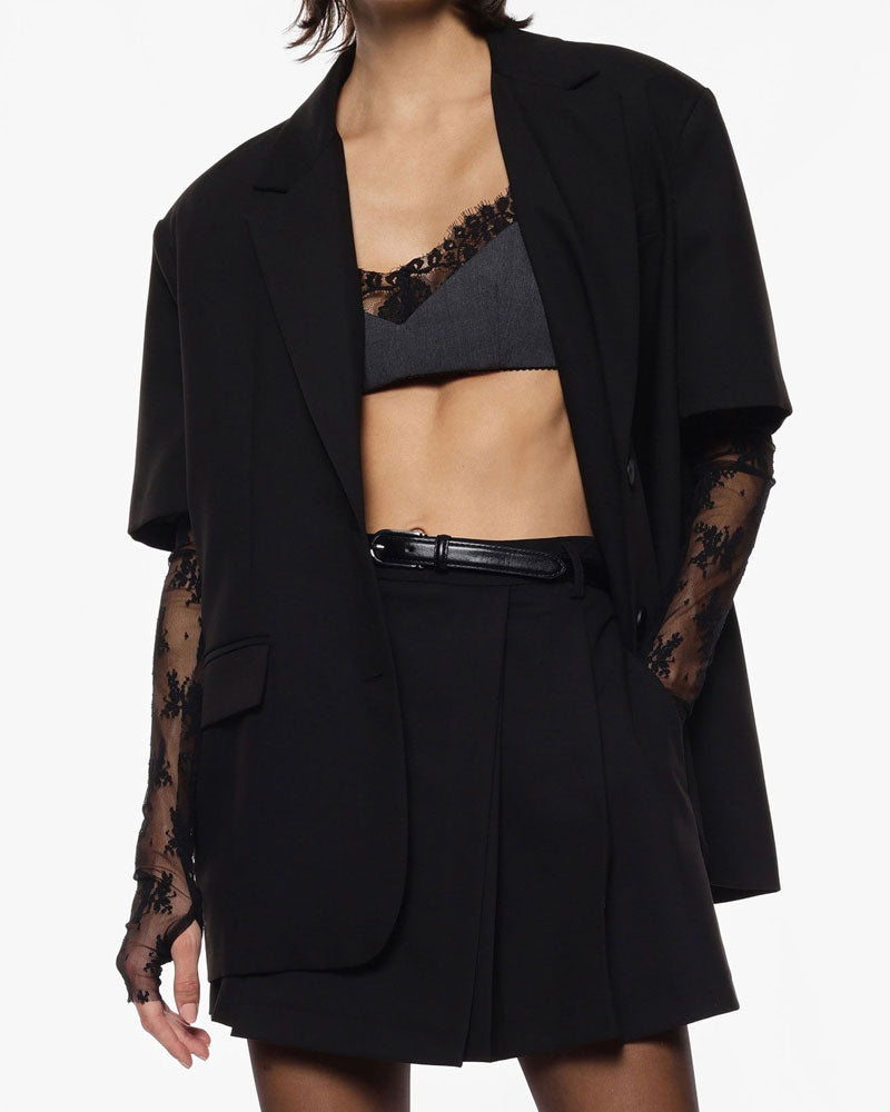 Imperial Top Spalline Sottili con Bordo in Pizzo Decorativo Colore Piombo