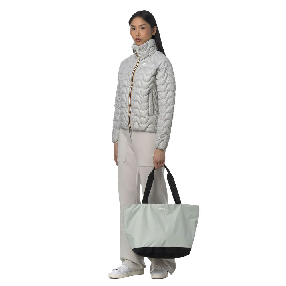 K-Way Borsa Tote Bag Clere Colore Grigio Metalizzato