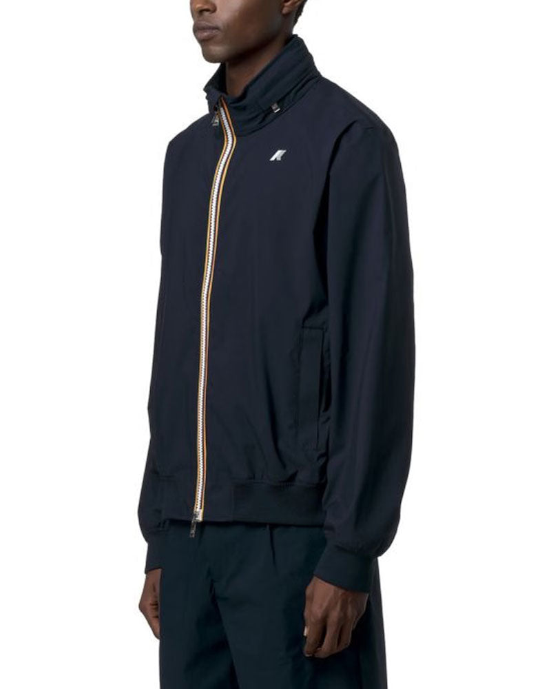 K-Way Giacca con Cappuccio Arsene Stretch Dot Colore Blu Scuro