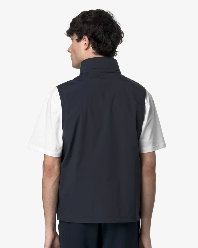 K-Way Gilet Smanicato Valen Stretch Nylon Jersey Colore Blu Scuro