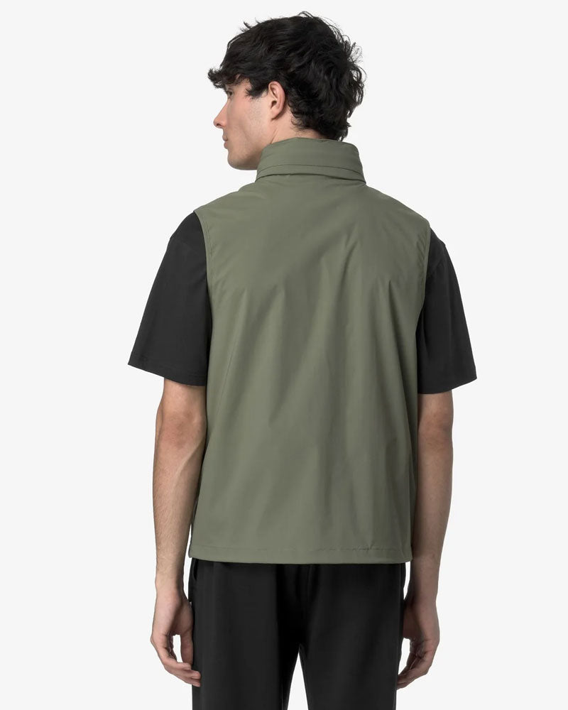 K-Way Gilet Smanicato Valen Stretch Nylon Jersey Colore Verde