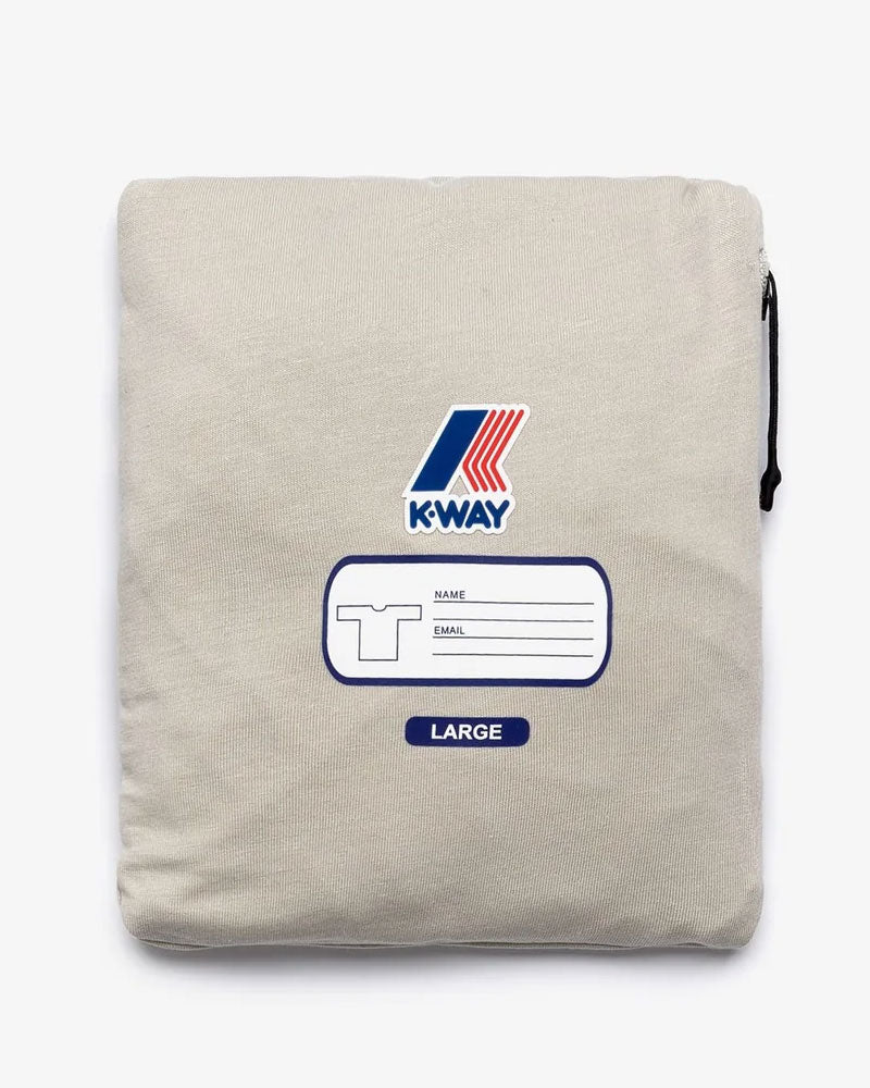 K-Way T-Shirt Leonide in Cotone Colore Beige Chiaro