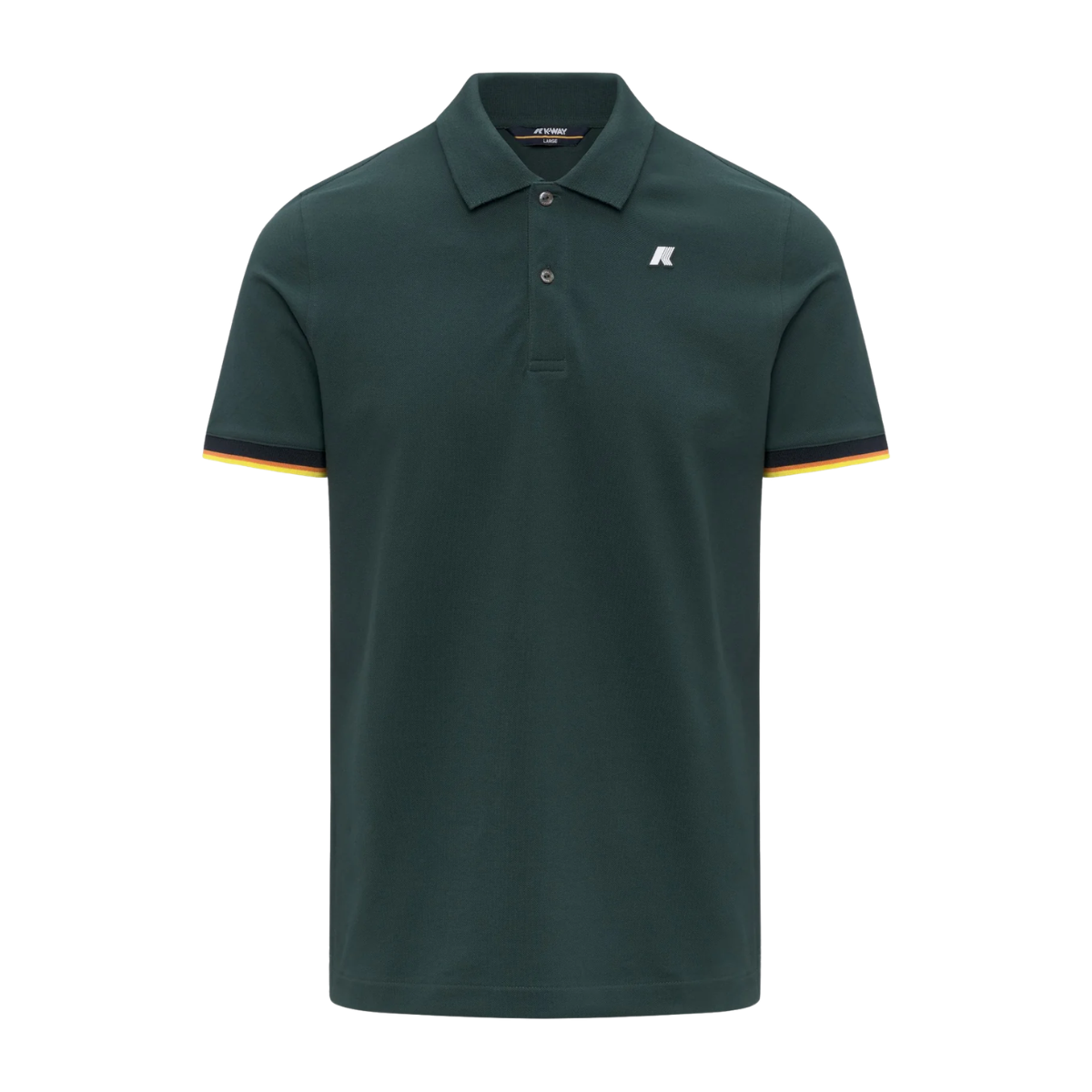 K-Way Polo Vincent Pique Slim Colore Verde Jungle